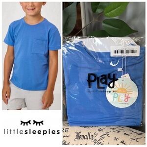 💙New! Little Sleepies Jay Blue Relaxed Pocket Tee 18-24
